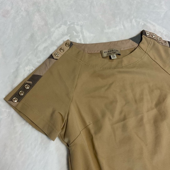 Burberry Tan Mini Dress with Pocket Accents - Picture 3 of 10